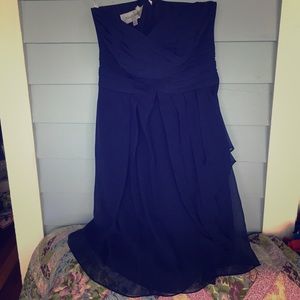 David’s Bridal Strapless Bridesmaid Dress